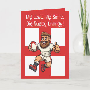 Cartão Motivo da Saltada Audaciosa do Rugby da Inglaterra