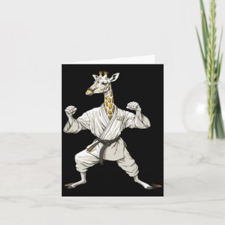 Cartão Motivo de Girafa de Karatê Taekwondo Jiu-Jitsu Mma