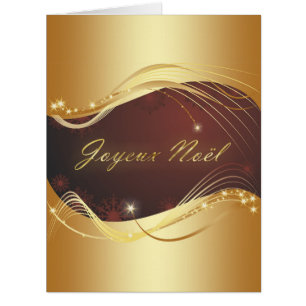 Cartão Motivo de Natal ouro com fundo vermelho...