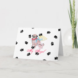 Cartão Motivo de Osso de Pug