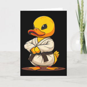 Cartão Motivo de Pato de Borracha de Caratê Taekwondo Jiu