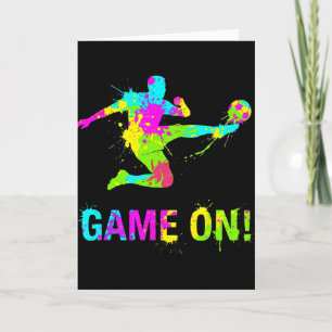Cartão Motivo Esportivo de Futebol Colorido Com Loo de Sa