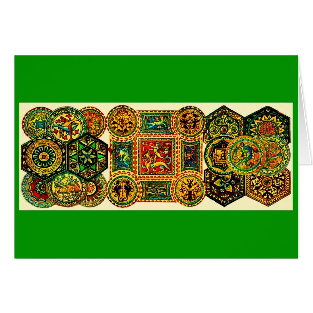 Cartão Motivos de renascimento italianos (Frente horizontal)