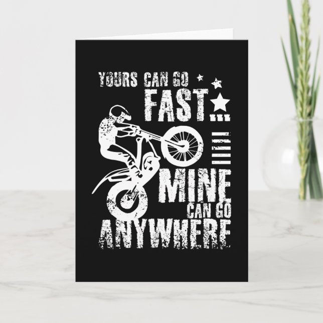 Cartão Moto, bicicleta de ensaio (Frente)