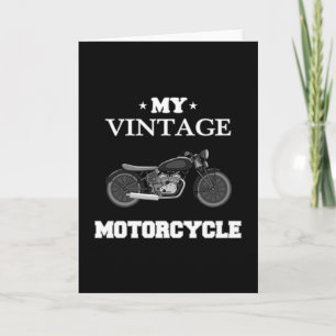 Cartão Motocicleta Biker Funny Vintage Ideia