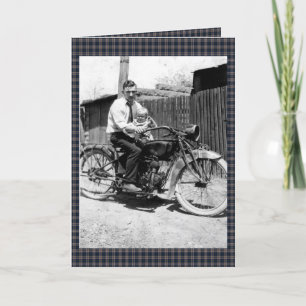 Cartão Motocicleta de 1920 Vintage