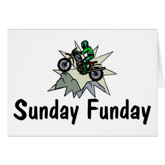 Cartão Motocicleta de domingo Funday