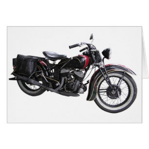 Cartão Motocicleta do vintage