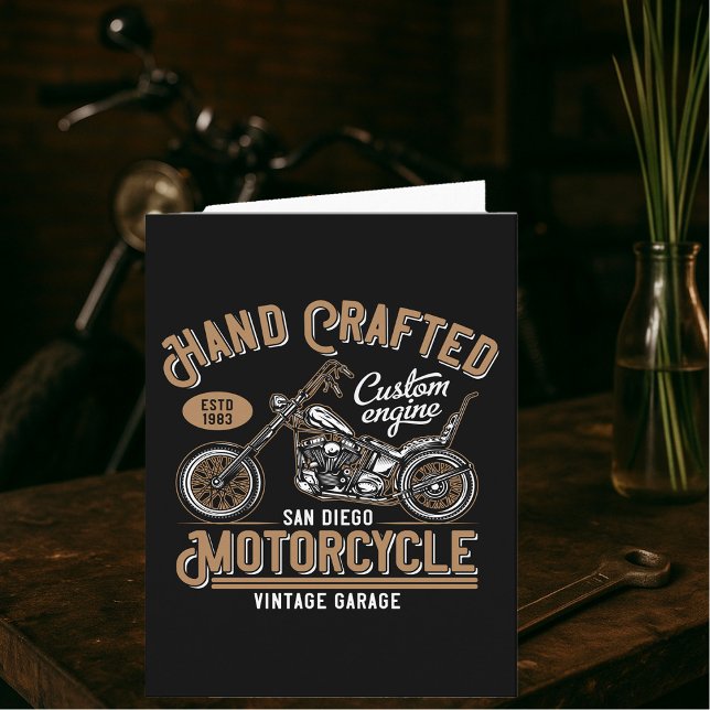 Cartão Motocicleta Feita à Mão (Criador carregado)