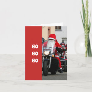 Cartão Motocicleta Santa Claus Ho Ho Ho