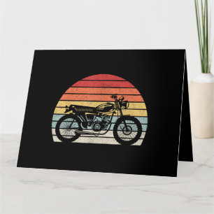 Cartão Motocicleta Vintage Retro