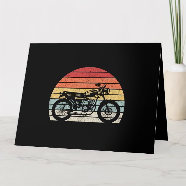 Cartão Motocicleta Vintage Retro (Frente)