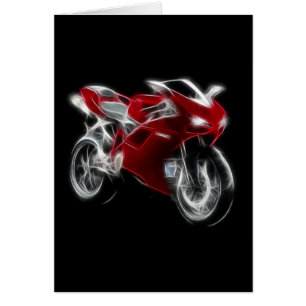 Cartão Motociclo desportivo de bicicleta
