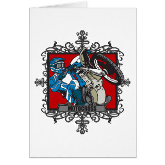 Cartão Motocross agressivo