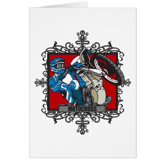Cartão Motocross agressivo (Frente)