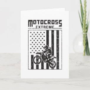 Cartão Motocross Biker Dirt Motorcycle Funny Gift Idea