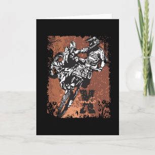 Cartão Motocross Grunge