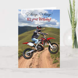 Cartão Motocross Themed Birthday para Ele