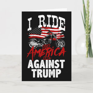 Cartão Motoqueiro Anti Trump Pró Democracia Resistir Cont
