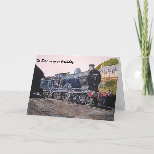 Cartão Motor a vapor da linha caledónia "On Shed" (Frente)