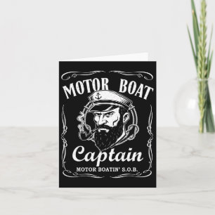 Cartão Motor Boat Capitão Pontoon Motor Boaton' Náutico