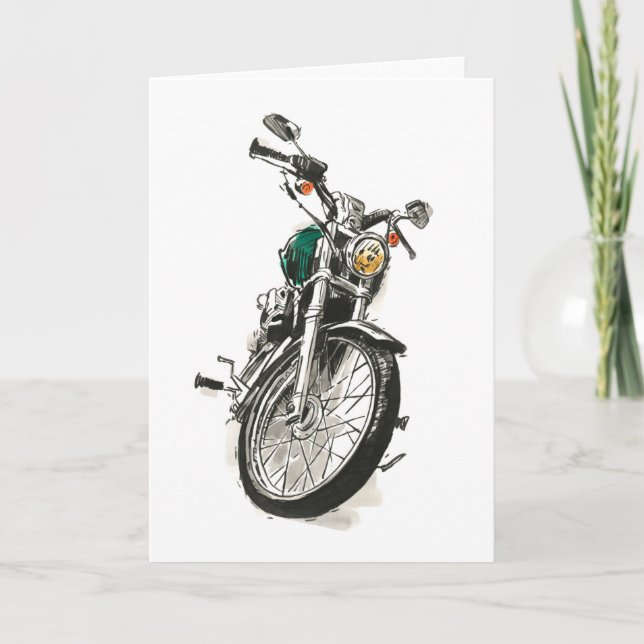 Cartão Motorcycles in Ink I (Frente)