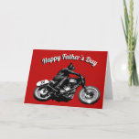 Cartão Motorcyclist Fathers Day<br><div class="desc">Father’s Day gift for motorcycling Dads. Feel free to change the background colour or add a personal message. A pin on a social media platform would be appreciated. Thanks for taking the time to look at this product.</div>