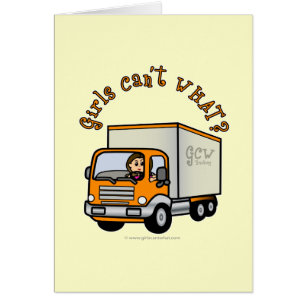 Cartão Motorista De Caminhão De Mulheres Claras