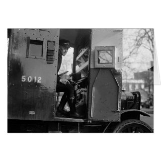 Cartão Motorista de Carro Blindado Com Pistola, 1925