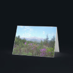 Cartão Mount Katahdin and wildflowers<br><div class="desc">Mount Katahdin and wildflowers</div>