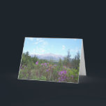 Cartão Mount Katahdin and wildflowers<br><div class="desc">Mount Katahdin and wildflowers</div>