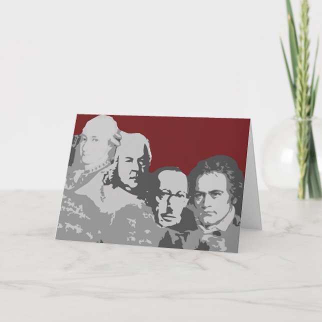 Cartão Mount Rushmore of Composers Greeting Card (Frente)