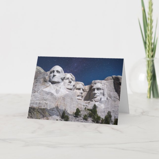 Cartão Mount Rushmore Timelapse Sky (Frente)