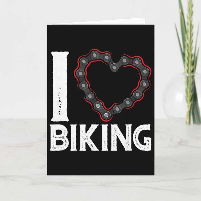 Cartão Mountain Bike Cycling Bicycle I Love Biking  (Frente)