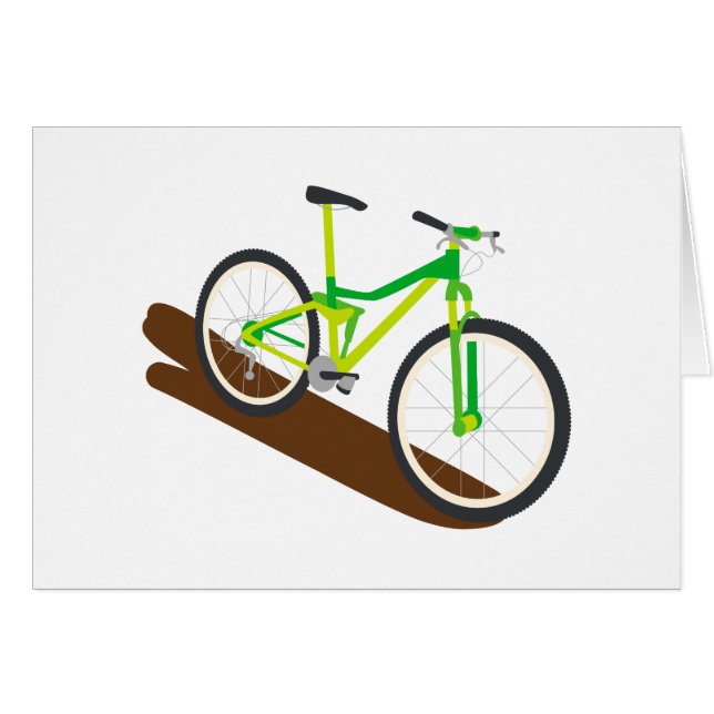 Cartão Mountain bike verde (Frente Horizontal)
