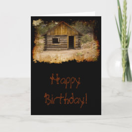 Cartão Mountain Cabin Birthday