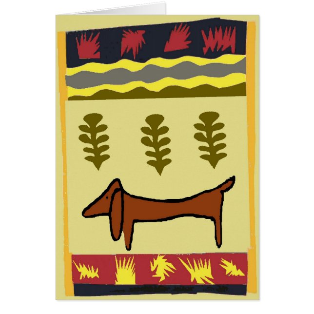 Cartão Mountain Dachshund (Frente)