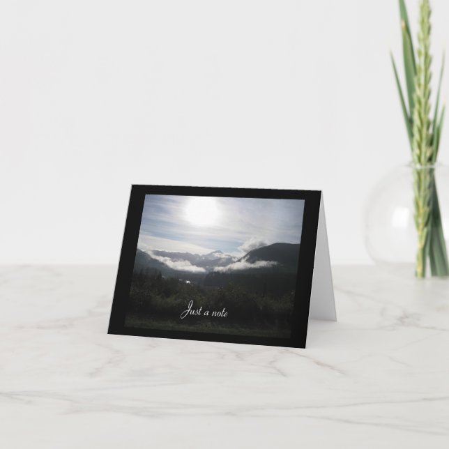 Cartão Mountain Dawn Just a Note (Frente)