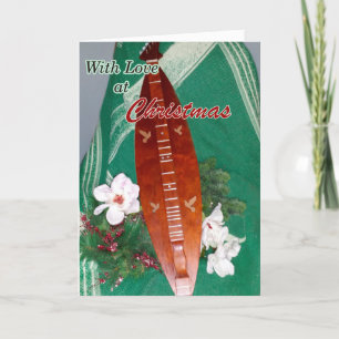 Cartão Mountain Dulcimer Christmas Card