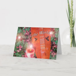 Cartão Mountain Dulcimer Christmas greeting card