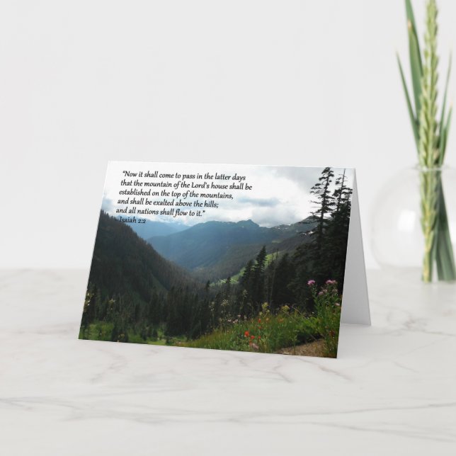Cartão Mountain greeting card (Frente)