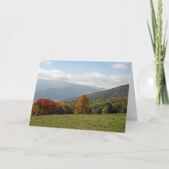 Cartão Mountain in Autumn Note Card (Frente)