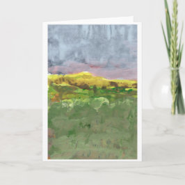 Cartão Mountain landscape with purple sky #1 note card