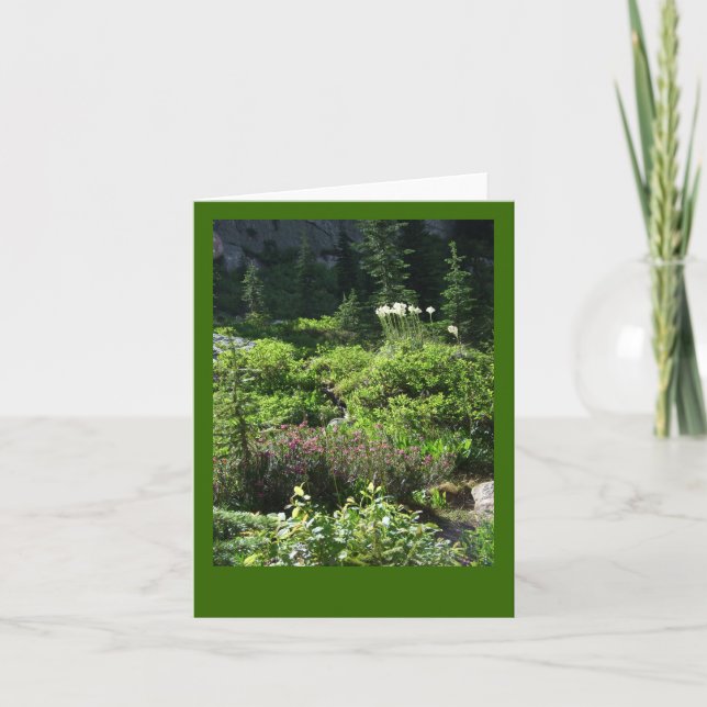 Cartão Mountain Wildflower Blank Card (Frente)