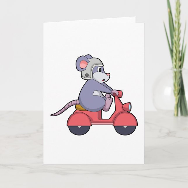 Cartão Mouse como motociclista com Scooter.PNG (Frente)