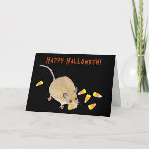 Cartão Mouse de Halloween de Truque ou Tratar com Milhas