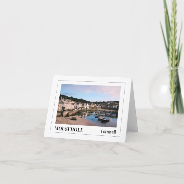 Cartão Mousehole, Cornwall (Frente)
