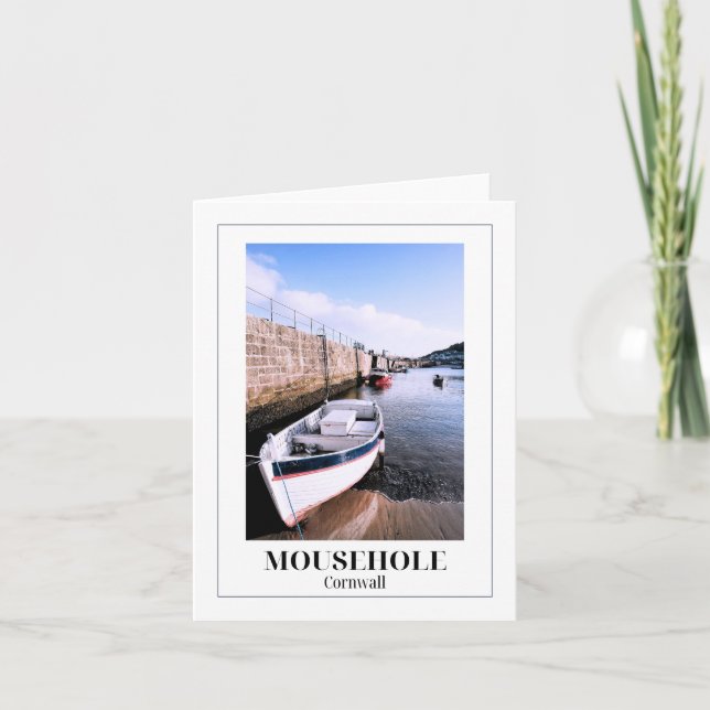 Cartão Mousehole Harbour, Cornwall (Frente)