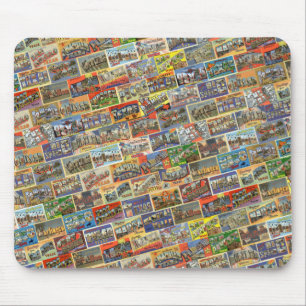 Cartão Mousepad de Texas do vintage