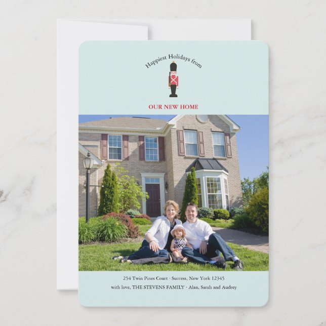 Cartão Móvel De Feriado De Foto Soldier Wooden (Frente)